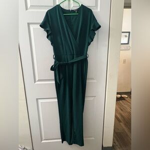 Dark olive pantsuit, size 12